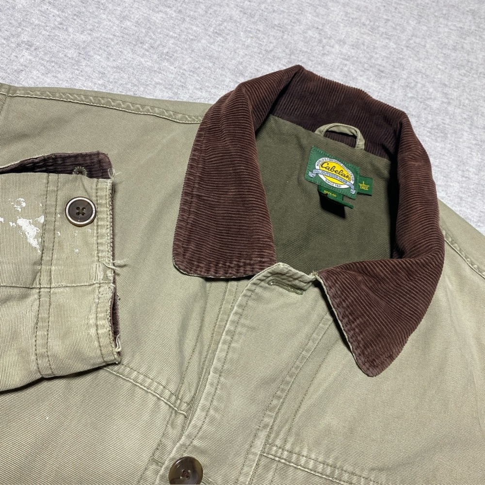 Cabelas Jacket Mens‎ Large Tall Brown Barn Chore Corduroy Collar Workwear Ranch